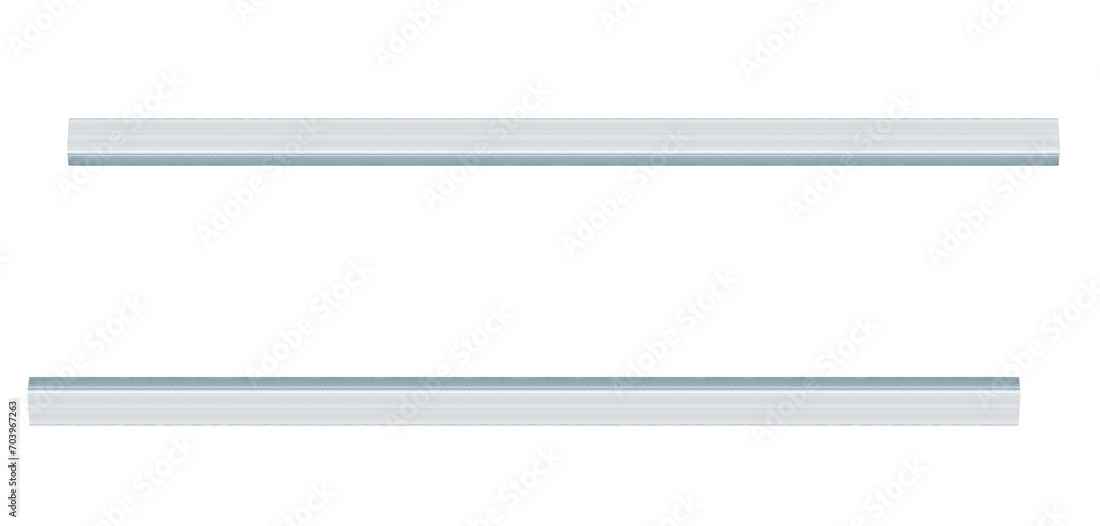 Galvanized steel ceiling beam on isolated transparent background Galvanized steel ceiling beam on isolated transparent background