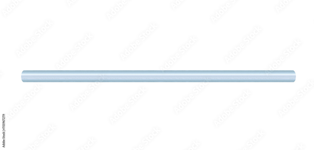Horizontal large thick steel pipe on isolated transparent background - obrazy, fototapety, plakaty 