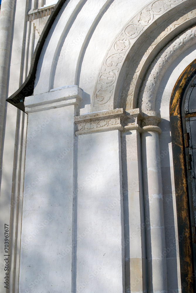 the facade of the cathedral
