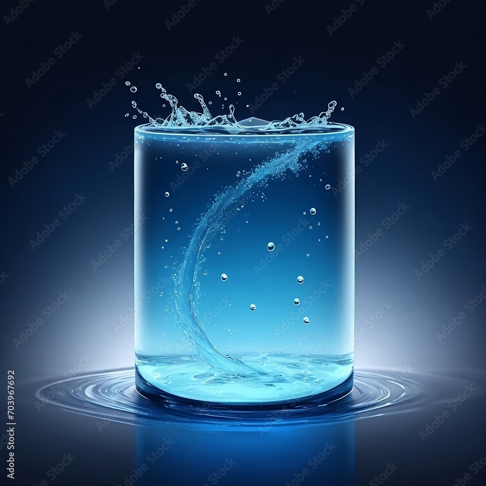 glass of water with splash glass of water with splash