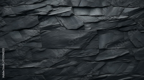 Dark Grey Black Slate Background - AI Generated