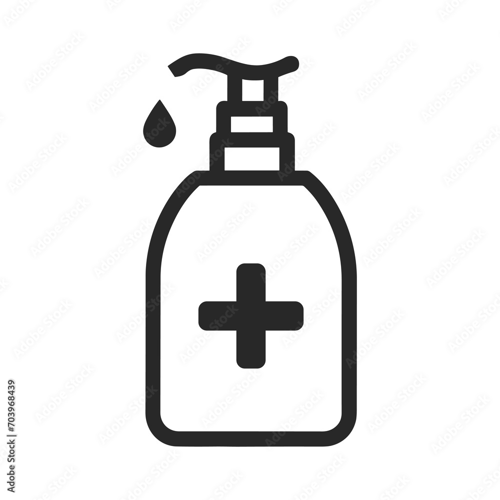 Hand sanitizer icon. Vector icon isolated on white background. Hand sanitizer icon. Vector icon isolated on white background.