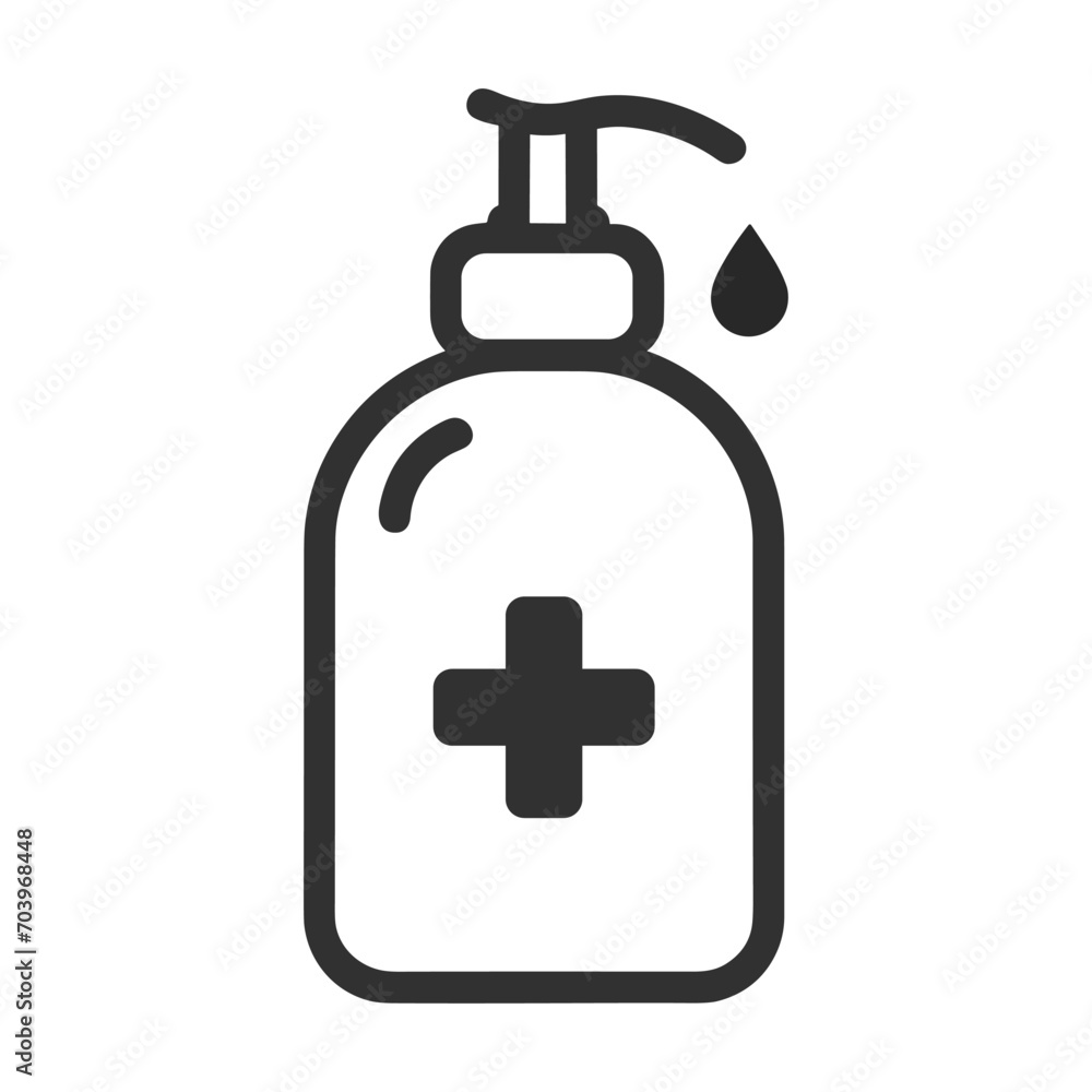 Hand sanitizer icon. Vector icon isolated on white background. Hand sanitizer icon. Vector icon isolated on white background.