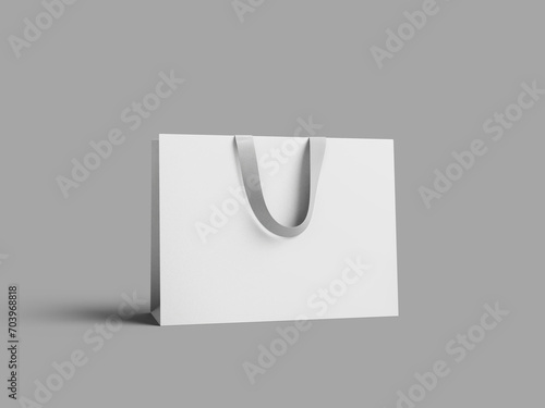 Shopping bag paper front view