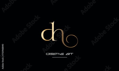 DH, HD, D, H abstract letters logo monogram photo