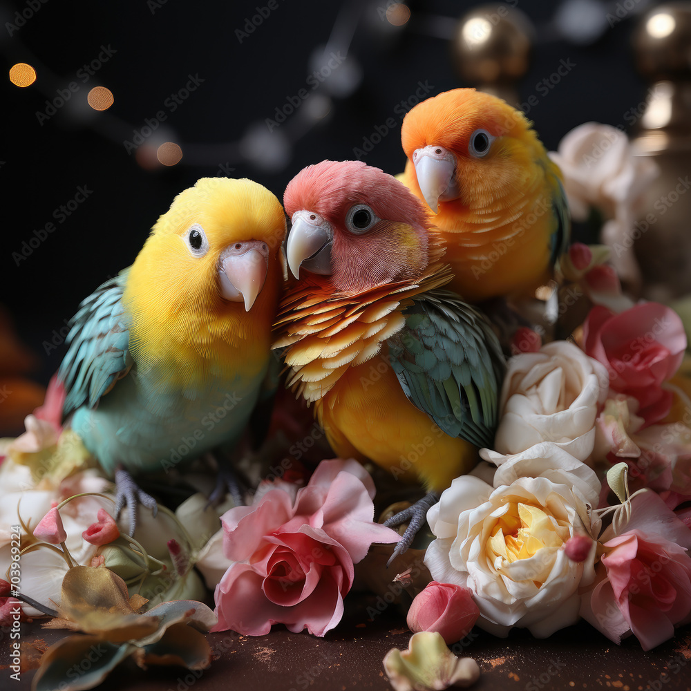 Adorable Baby Parrot Celebrating Special Occasions