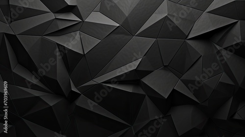 Black white dark silver gray abstract modern background. Geometric Geometric shape. Lines, triangles. 3d effect. Light, glow, shadow. Gradient. Dark grey, silver. Modern, futuristic.