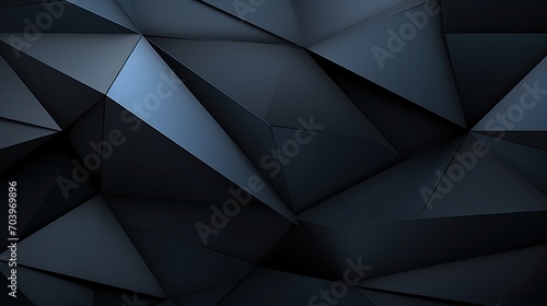 Black dark gray blue white abstract background. Geometric pattern shape. Line triangle polygon angle fold. Color gradient. Shadow. Matte. 3d effect. Rough grain grungy. Design