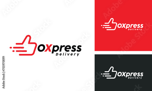 Ok Express Delivery Shipping Fast Cargo Logo Design