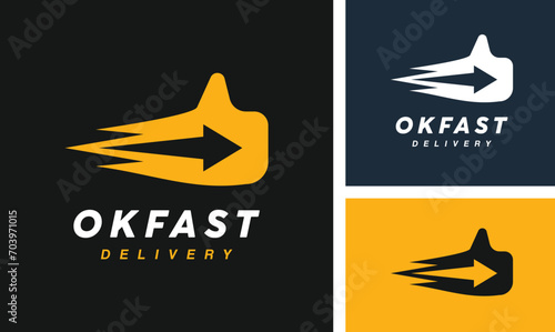 Express Delivery Shipping Fast Cargo Logo Design