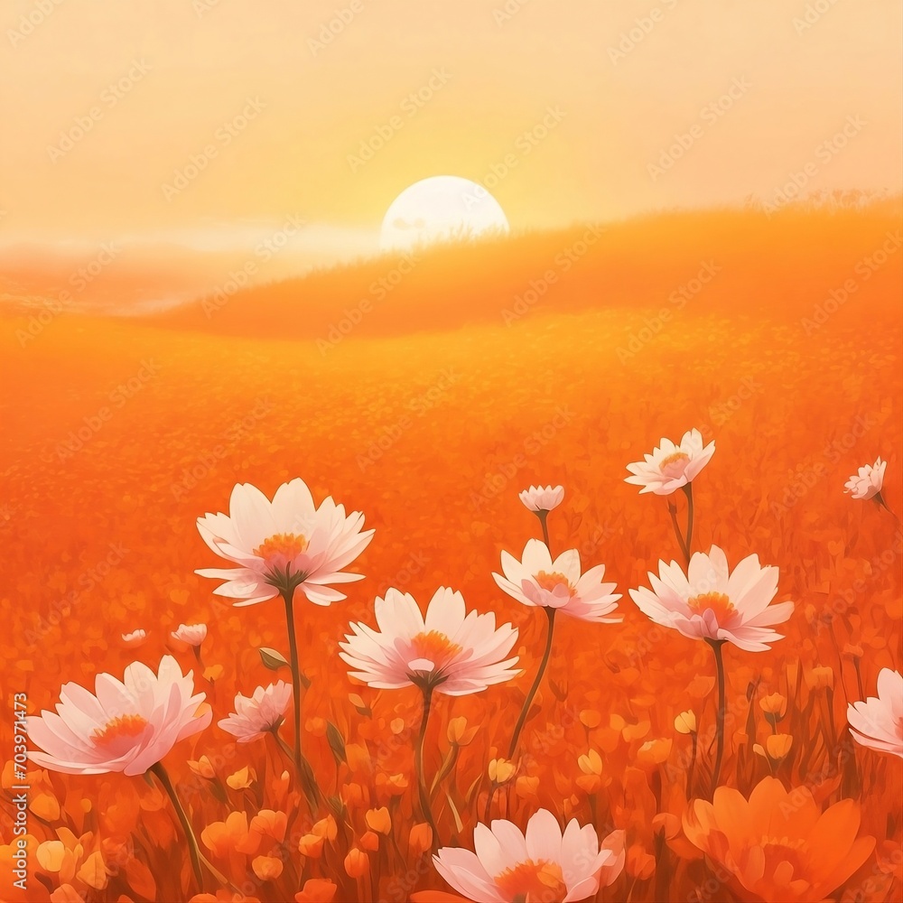 illustration of beautiful nature landscape to celebrate Spring day