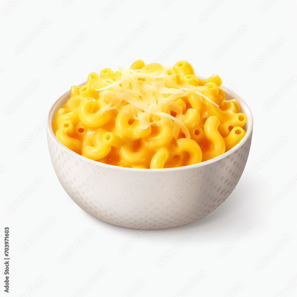 a yellow bowl with baked macaroni isolated on transparent background created with Generative Ai a yellow bowl with baked macaroni isolated on transparent background created with Generative Ai