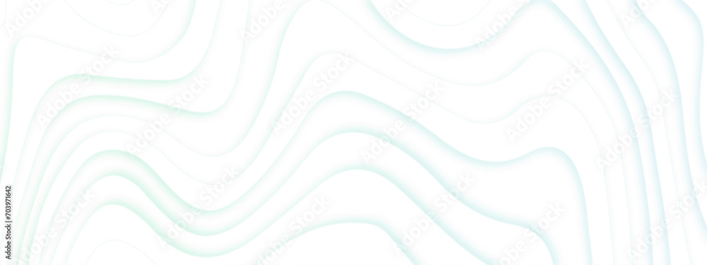 White paper wave geometric banner futuristic technology modern background. Abstract white shiny wave vector background.