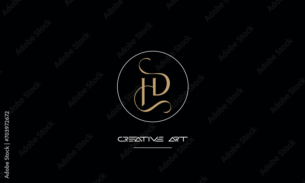 DH, HD, D, H abstract letters logo monogram DH, HD, D, H abstract letters logo monogram