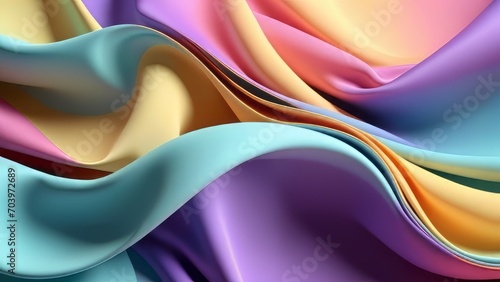 pastel smooth wave fabric abstract shapes of cloth background