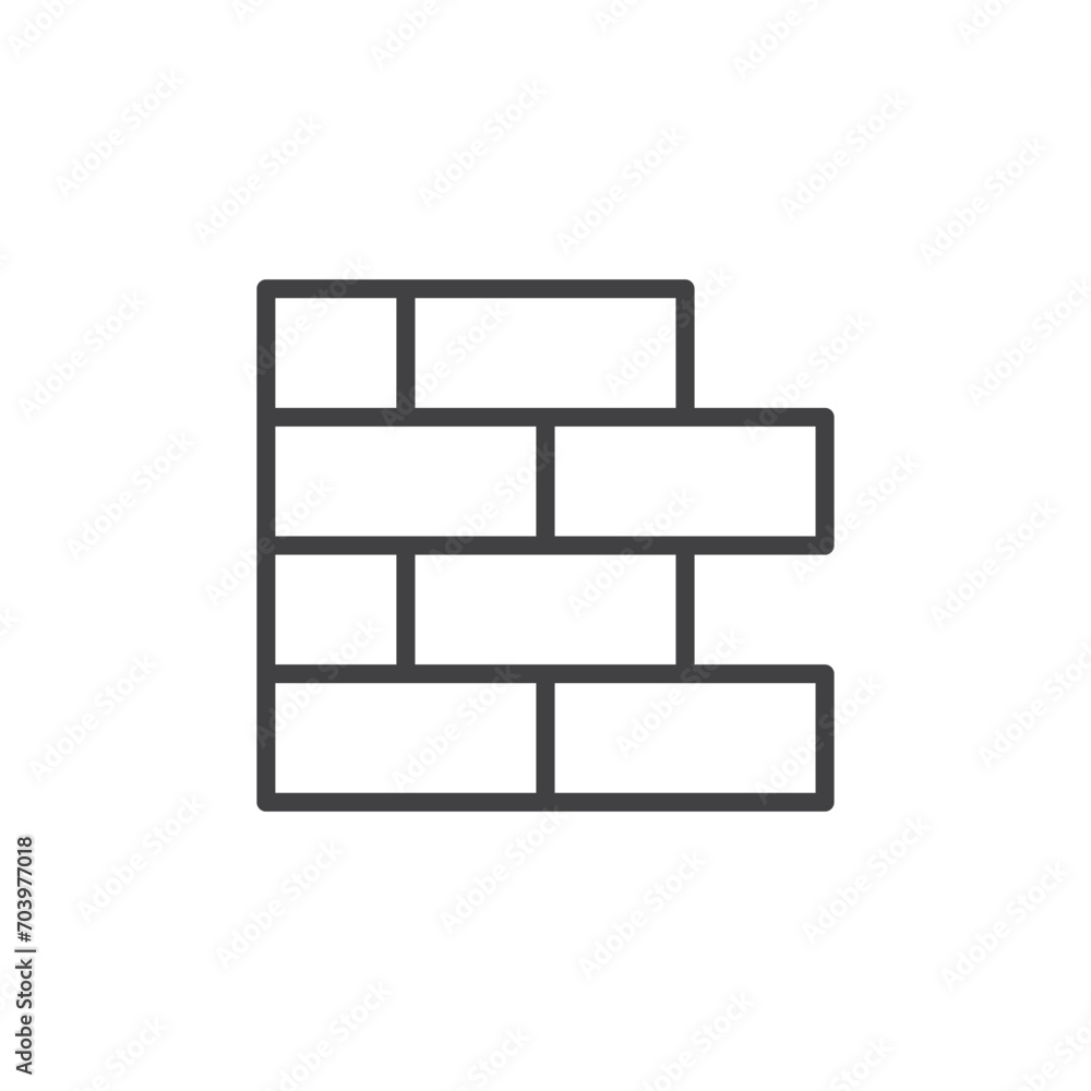 brick work icon. sign for mobile concept and web design. outline vector icon. symbol, logo illustration. vector graphics. brick work icon. sign for mobile concept and web design. outline vector icon. symbol, logo illustration. vector graphics.