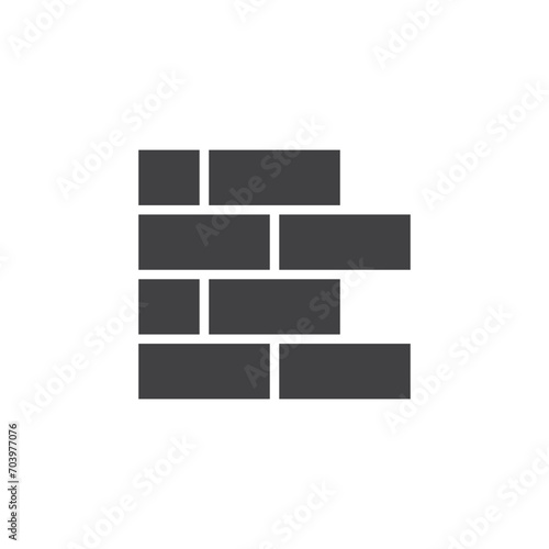 brick work icon. sign for mobile concept and web design. outline vector icon. symbol, logo illustration. vector graphics.