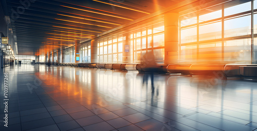 In Motion Elegance: A Luxurious Blur of Photo-Realistic Airport Landscape Radiance
