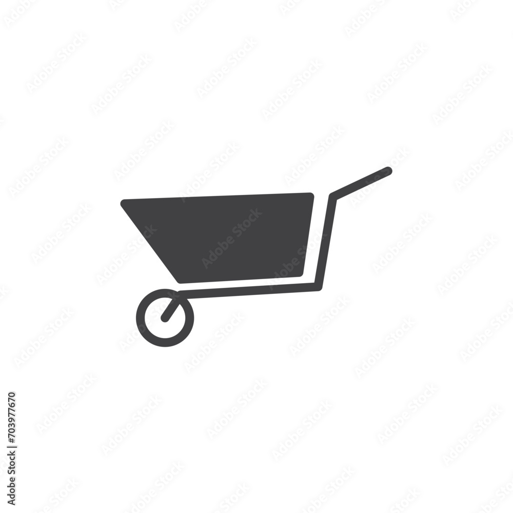 wheelbarrow icon. sign for mobile concept and web design. outline vector icon. symbol, logo illustration. vector graphics. wheelbarrow icon. sign for mobile concept and web design. outline vector icon. symbol, logo illustration. vector graphics.