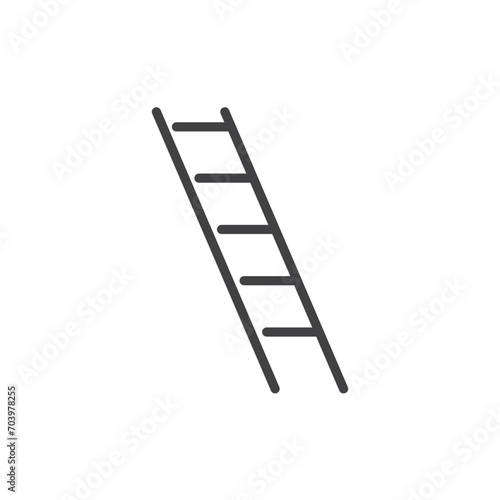 stepladder icon. sign for mobile concept and web design. outline vector icon. symbol, logo illustration. vector graphics.