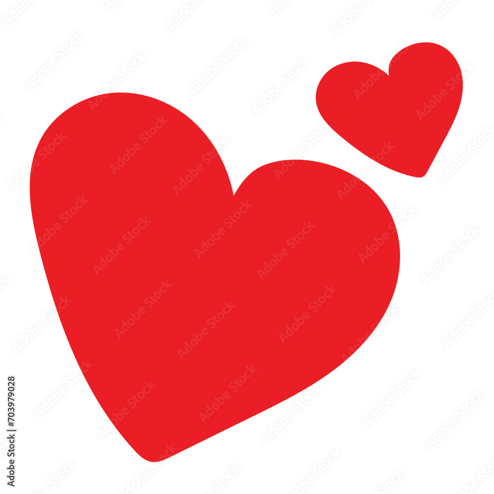 Two hearts vector icon Two hearts vector icon