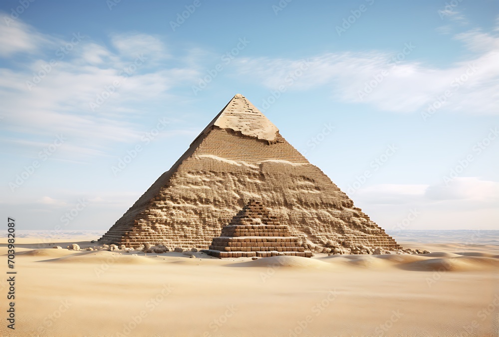 pyramid of Khafre in Giza desert, Cairo, Egypt pyramid of Khafre in Giza desert, Cairo, Egypt