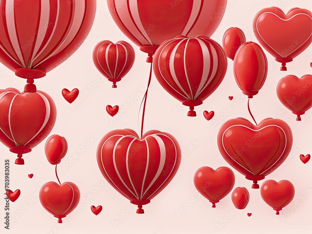 a soaring cluster of red balloon hearts Cheers to a lovely Valentine's Day!