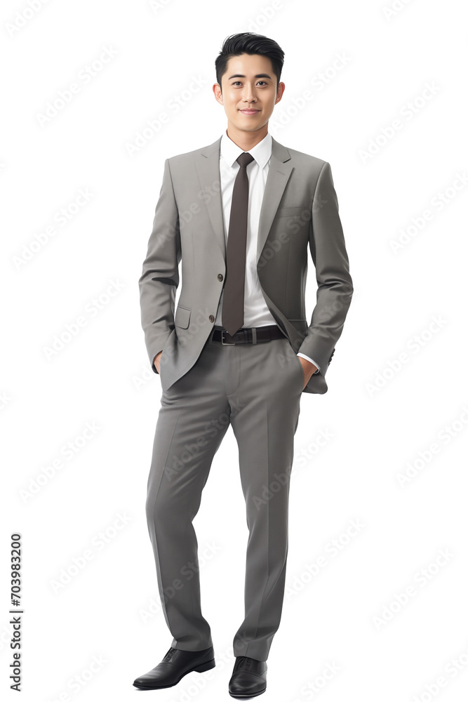 portrait of a businessman stands with confidence isolated portrait of a businessman stands with confidence isolated