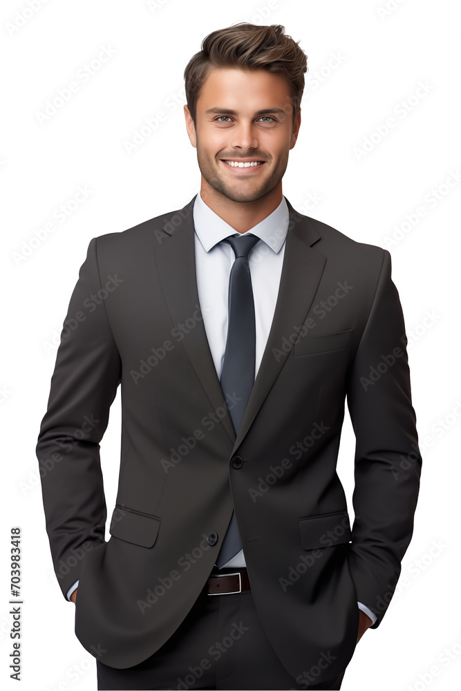portrait of a businessman stands with confidence isolated portrait of a businessman stands with confidence isolated
