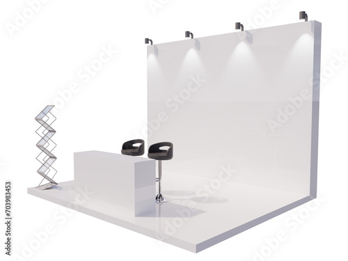 3D Rendering Booth Stand Event Exhibition