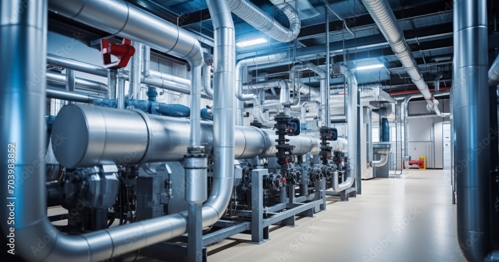 The Complex Network of Pipework in a Factory for Efficient Energy Distribution. Generative AI