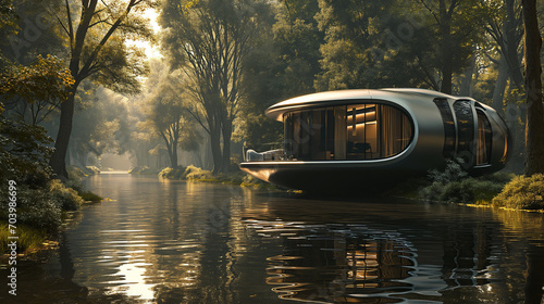 Ultra Modern Pod Home on The Peaceful River