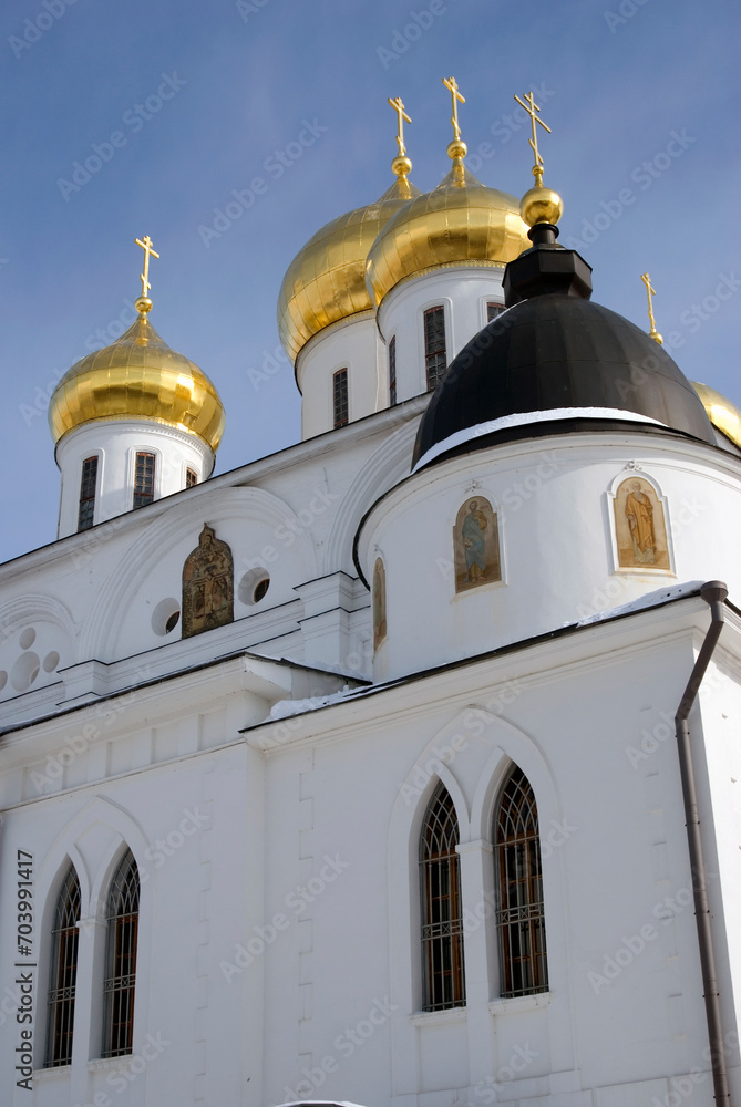 Kremlin in Dmitrov town, Moscow region, Russia. Popular ancient landmark.