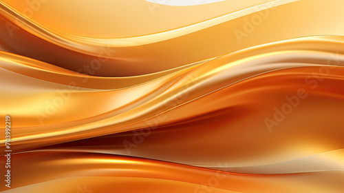 An abstract golden amber background with a metallic sheen Ai Generative
