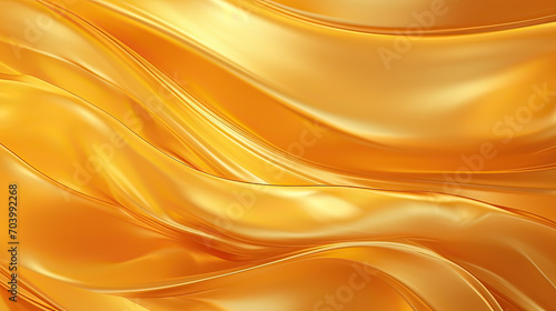 An abstract golden amber background with a metallic sheen Ai Generative