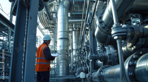 Engineers work and maintain natural gas pipelines and energy operations.