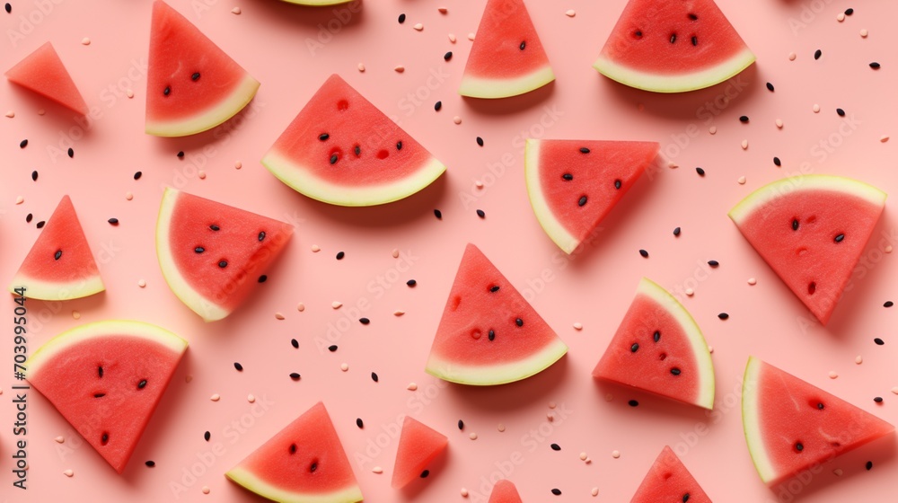 Watermelon slice pattern tropical wallpaper Watermelon slice pattern tropical wallpaper