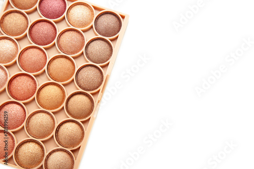 Pastel palette of eyeshadow isolated on white background © Mouse family
