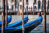 Gondolas on the Canal Grande in Venice.