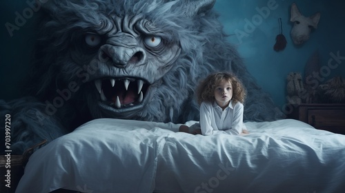 Child’s Nightmare: Fearful Sleep with Imagined Monsters