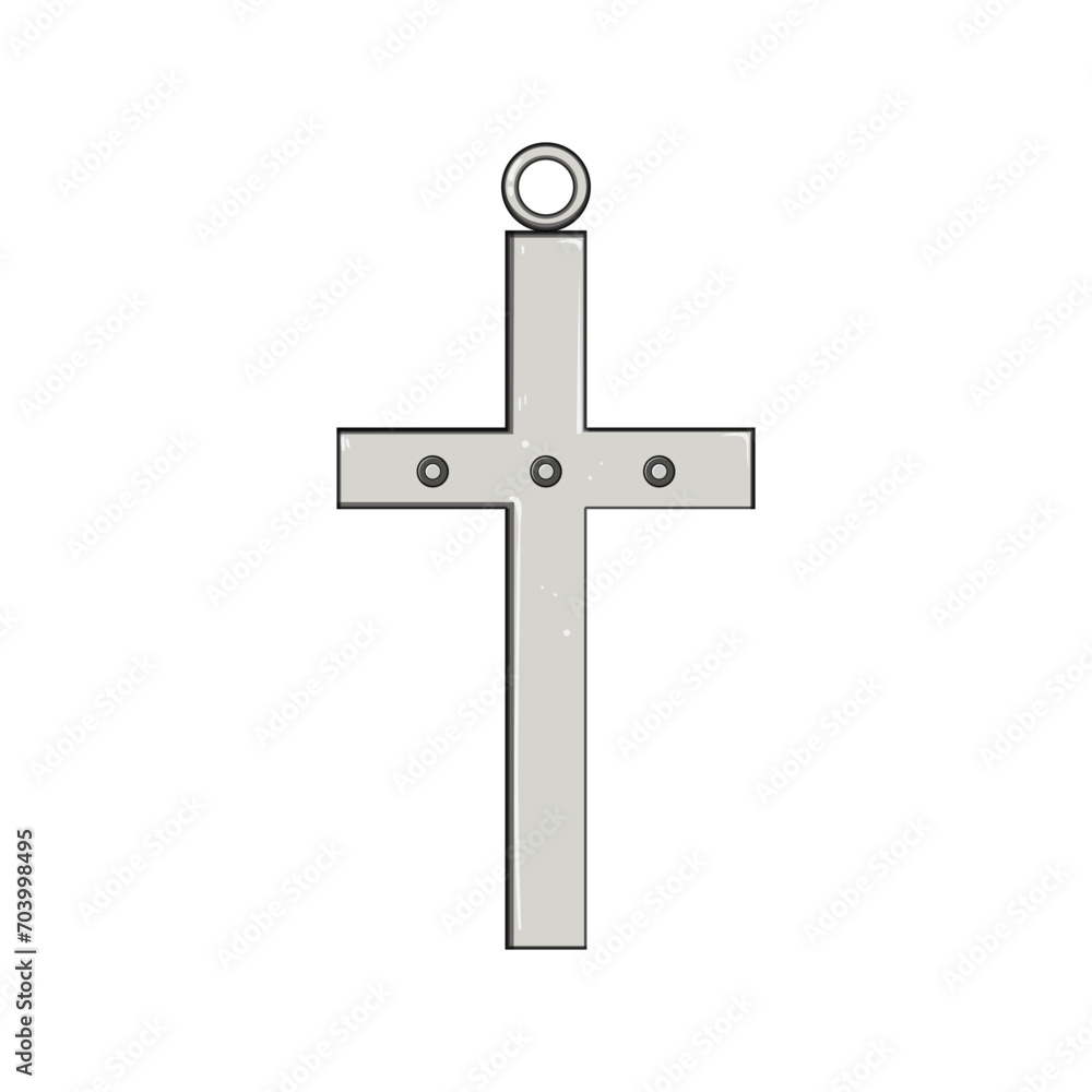 christ cross christian cartoon. jesus easter, silhouette catholic, holy symbol christ cross christian sign. isolated symbol vector illustration