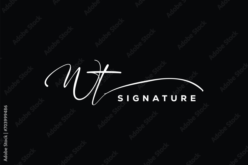 WT initials Handwriting signature logo. WT Hand drawn Calligraphy lettering Vector. WT letter real estate, beauty, photography letter logo design. WT initials Handwriting signature logo. WT Hand drawn Calligraphy lettering Vector. WT letter real estate, beauty, photography letter logo design.