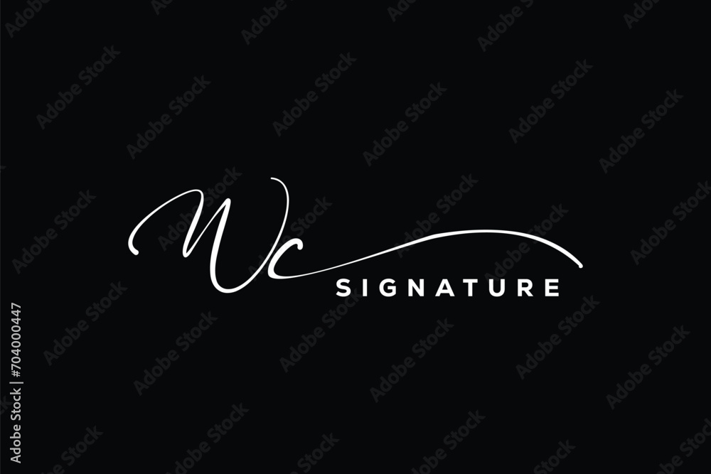 WC initials Handwriting signature logo. WC Hand drawn Calligraphy lettering Vector. WC letter real estate, beauty, photography letter logo design. WC initials Handwriting signature logo. WC Hand drawn Calligraphy lettering Vector. WC letter real estate, beauty, photography letter logo design.
