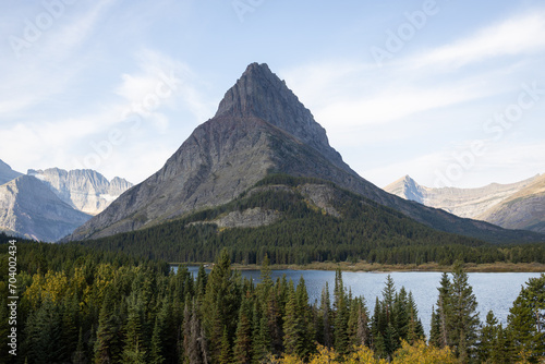 Mt. Grinnell and Swiftcurrent Lake in Glacier National Park photo