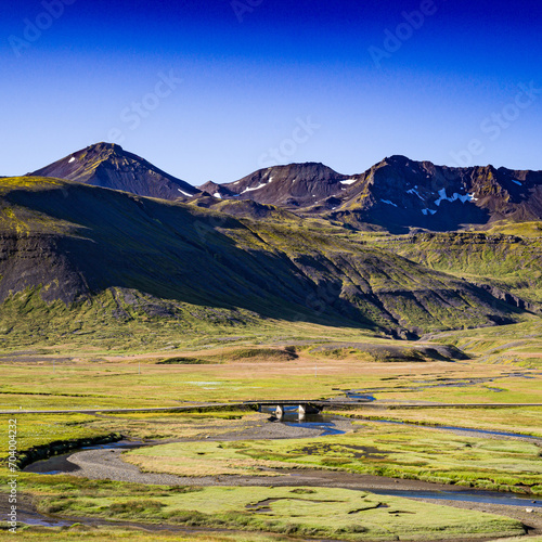Icelandic landscape in the summer