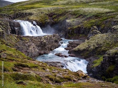 series of waterfalls in Iceland