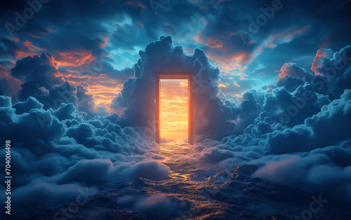Door to Paradise - Pearly Gate above the clouds