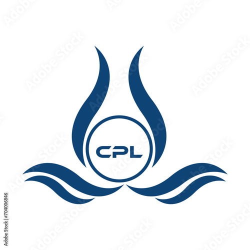 CPL letter water drop icon design with white background in illustrator, CPL Monogram logo design for entrepreneur and business.
