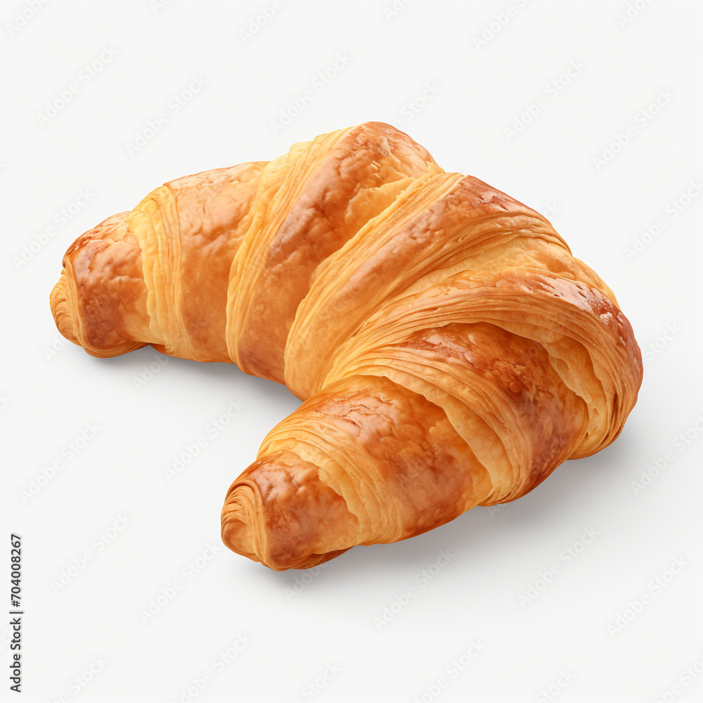fresh crispy croissants isolated on transparent background created with Generative Ai fresh crispy croissants isolated on transparent background created with Generative Ai
