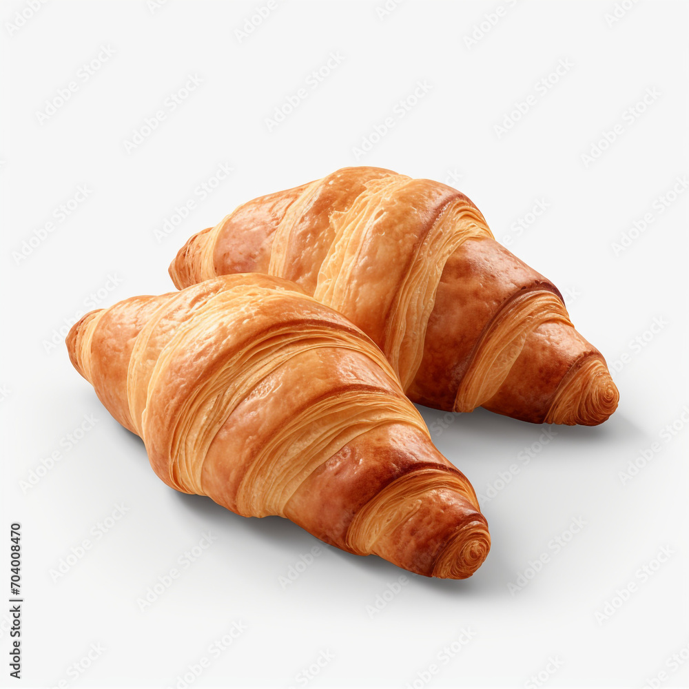 fresh crispy croissants isolated on transparent background created with Generative Ai fresh crispy croissants isolated on transparent background created with Generative Ai
